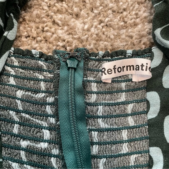 Reformation Green Patterned Midi Dress - Picture 6 of 7